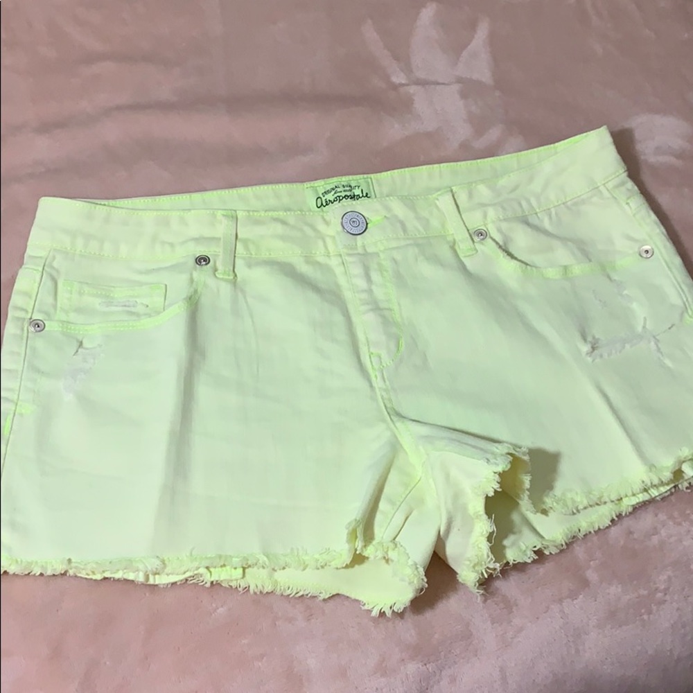 Aeropostale Neon Green Mini Short